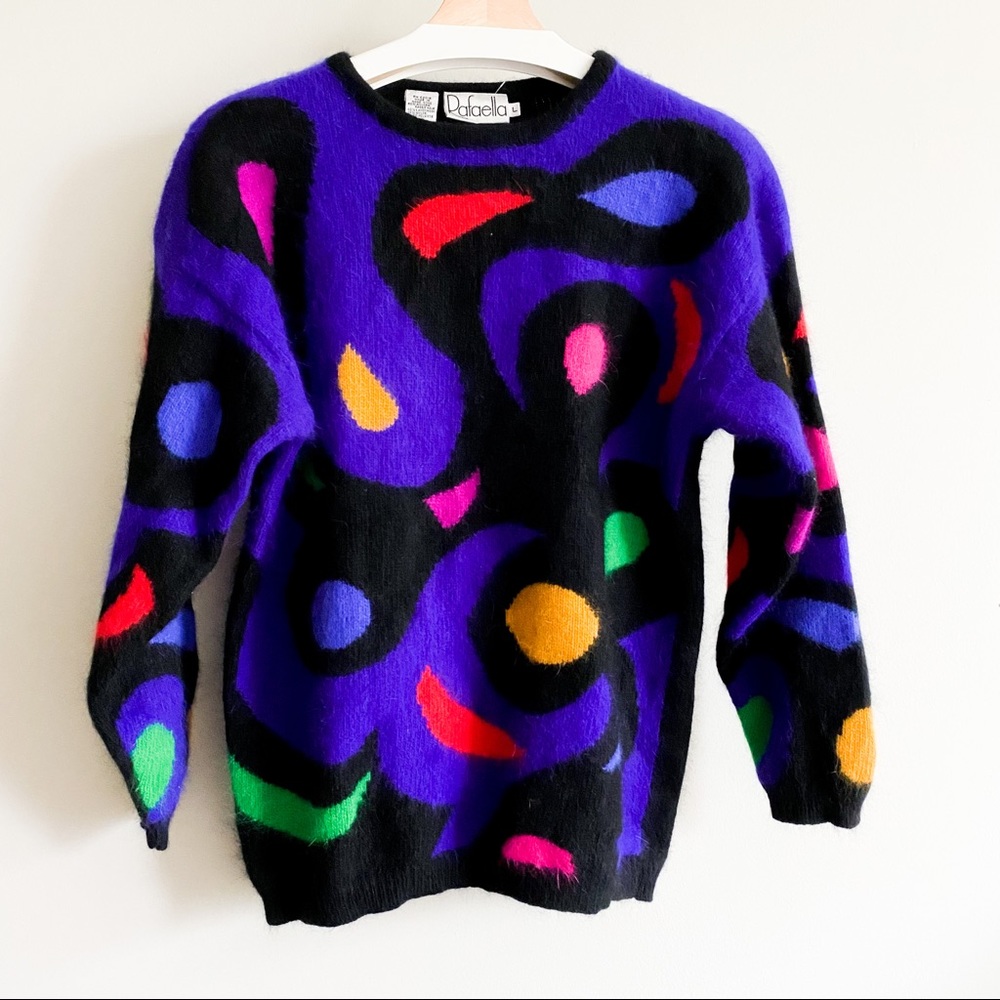 VINTAGE Rafaella Funky Colorful Sweater
